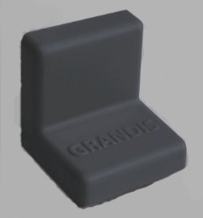 Уголок Grandis большой графит 25x25,419