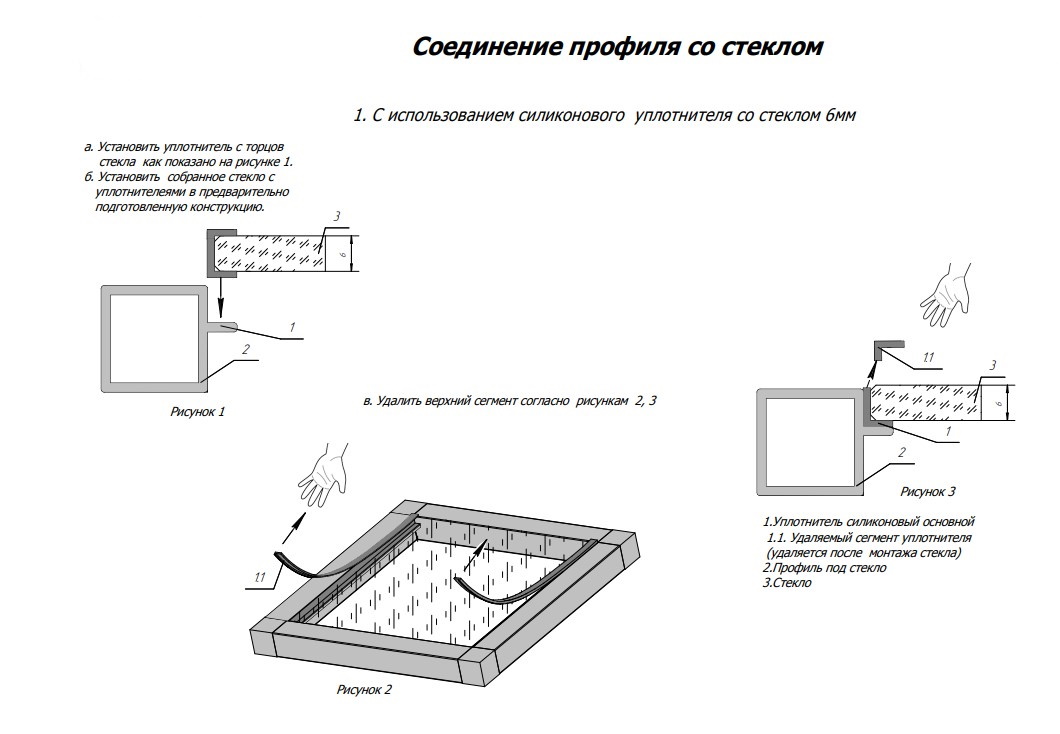 Профиль под стекло 3