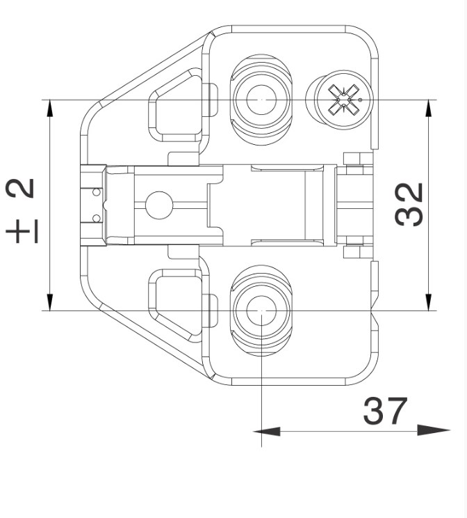 0015366 Подкладка п петлю H-0 DTC Click-On PIVOT PRO евро 3D (89T02TQ) 2