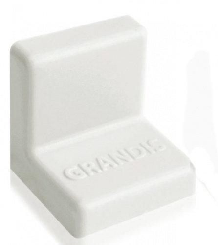 Уголок Grandis большой белый 25x25,419